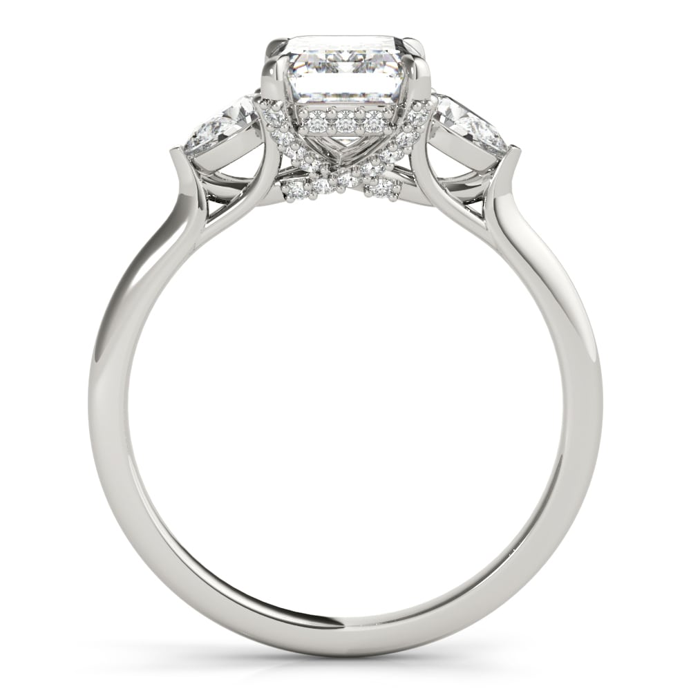 Given Grace lab-grown diamond engagement ring, 14k white gold or platinum#Color_White Gold|Platinum