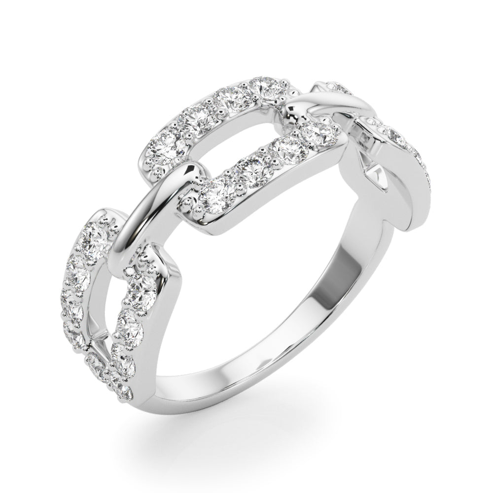 Linked Covenant lab-grown diamond interlocking ring, 14k white gold#Color_White Gold