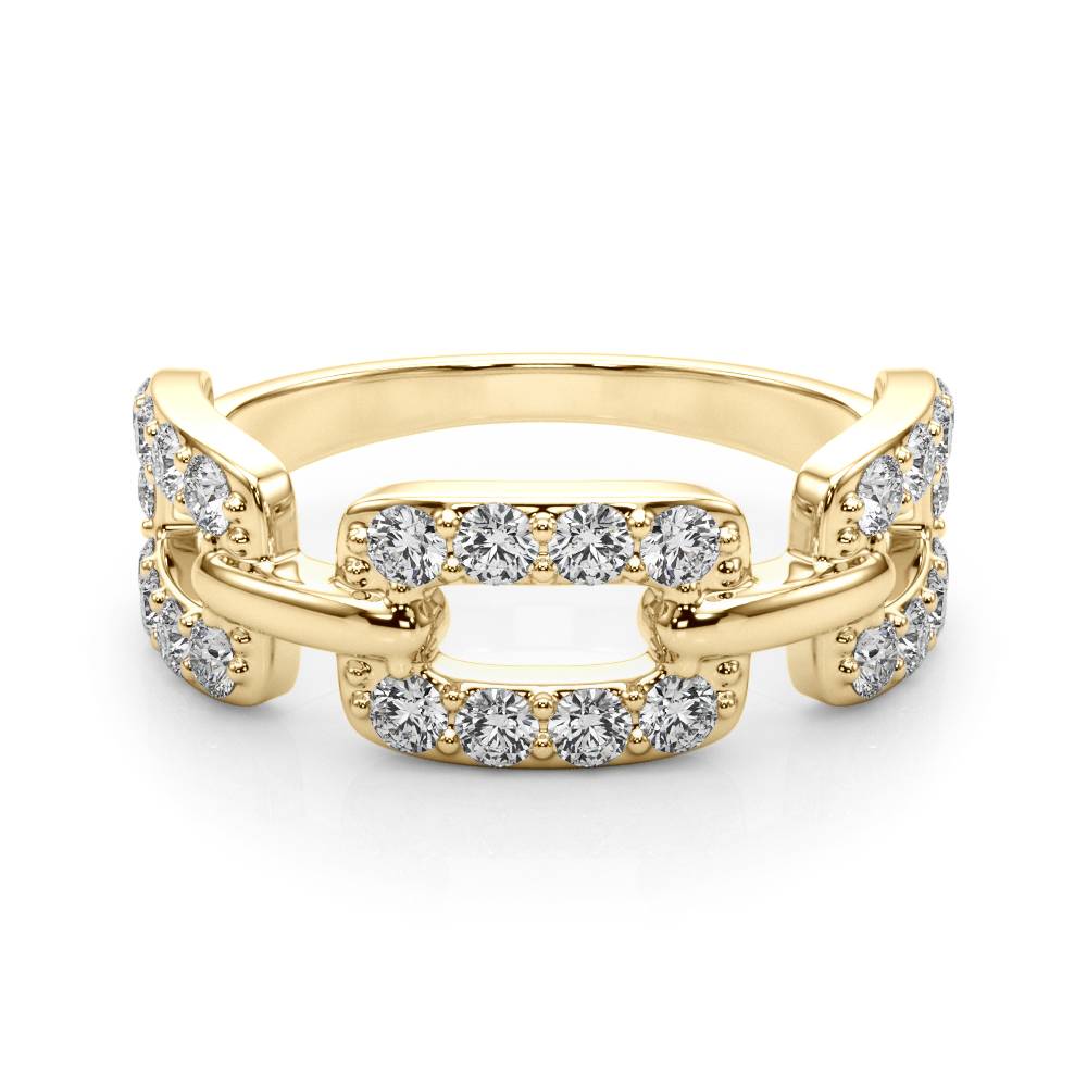Linked Covenant lab-grown diamond interlocking ring, 14k yellow gold#Color_Yellow Gold