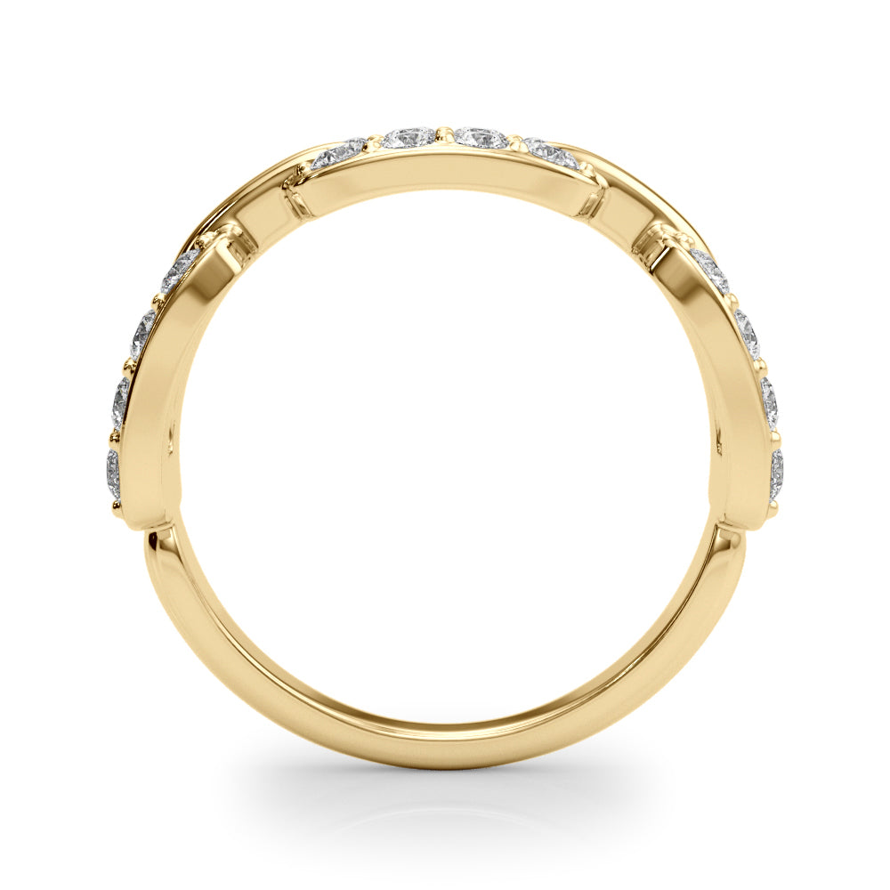 Linked Covenant lab-grown diamond interlocking ring, 14k yellow gold#Color_Yellow Gold