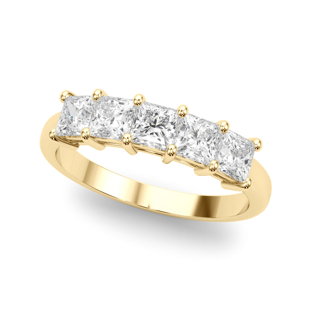 Five Lanterns lab-grown diamond five-stone ring, 14k yellow gold#Color_Yellow Gold
