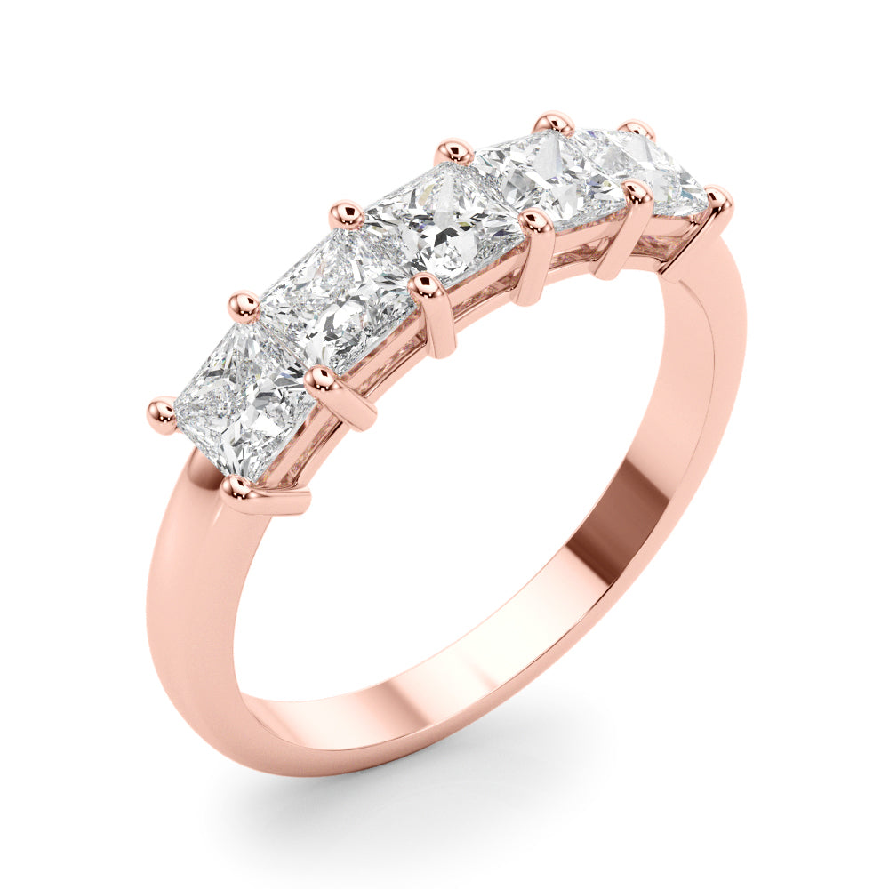 Five Lanterns lab-grown diamond five-stone ring, 14k rose gold#Color_Rose Gold
