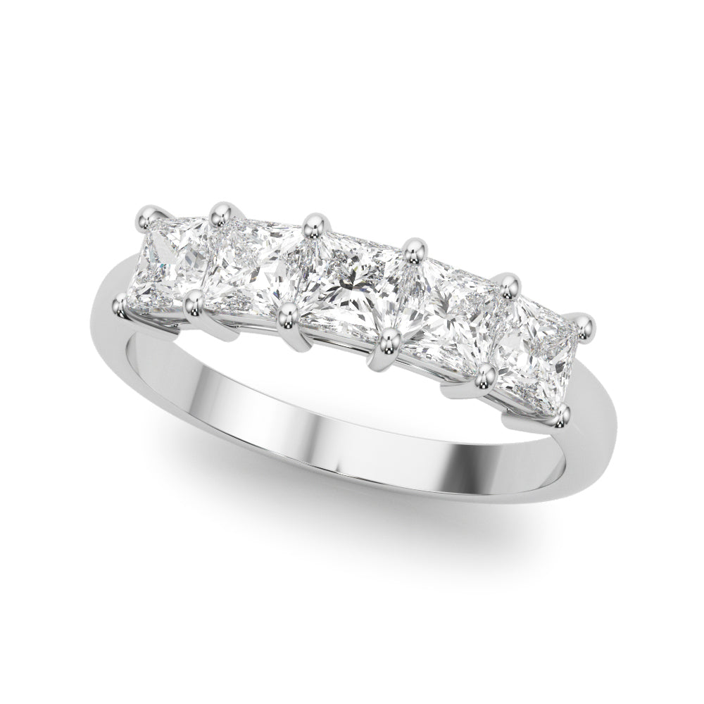 Five Lanterns lab-grown diamond five-stone ring, 14k white gold#Color_White Gold