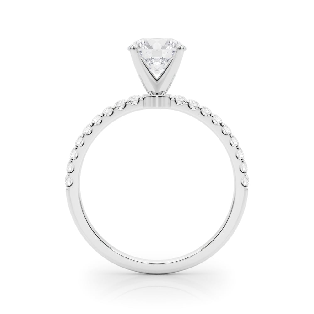 Full Dawn lab-grown diamond engagement ring, 14k white gold or platinum#Color_White Gold|Platinum