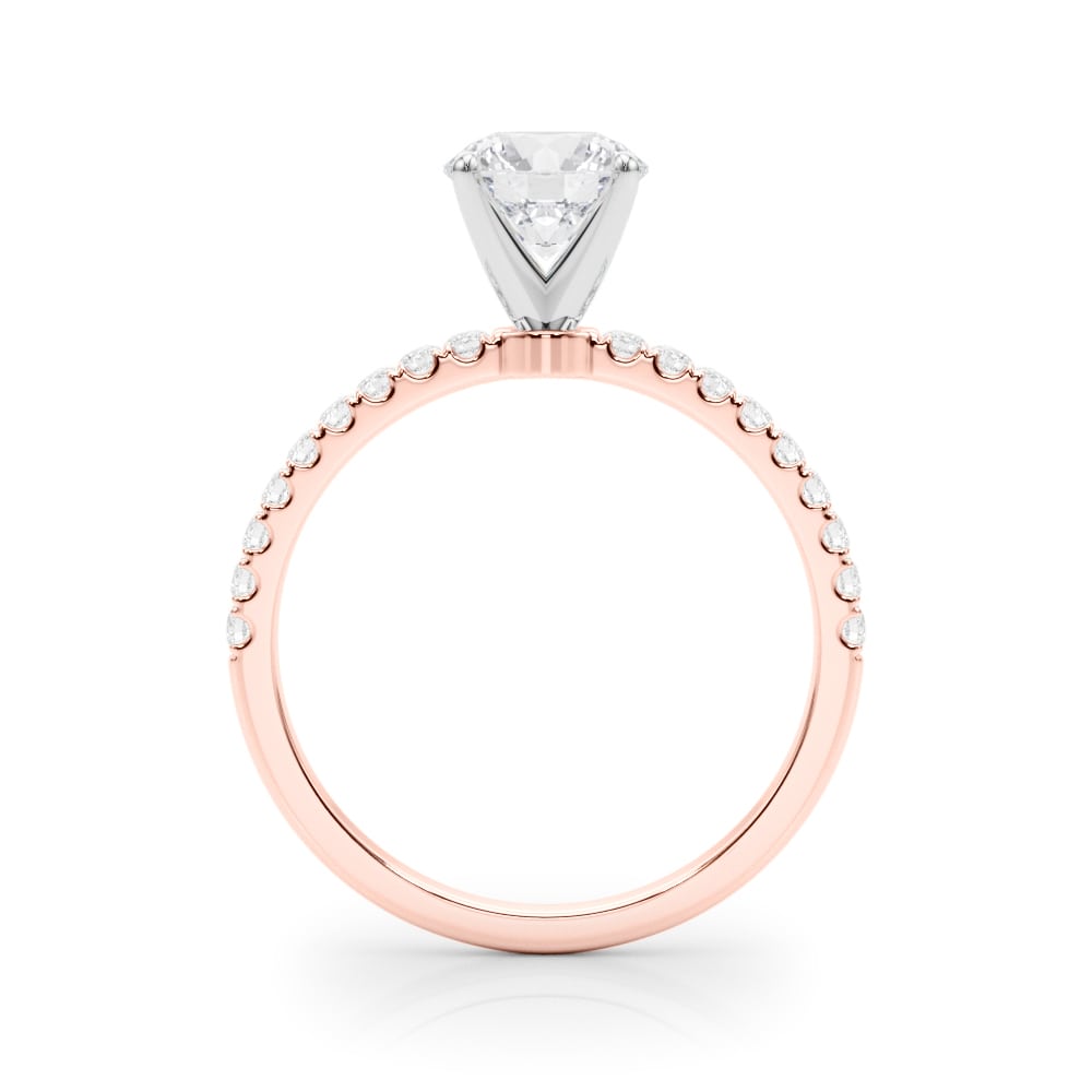 Full Dawn lab-grown diamond engagement ring, 14k rose gold#Color_Rose Gold