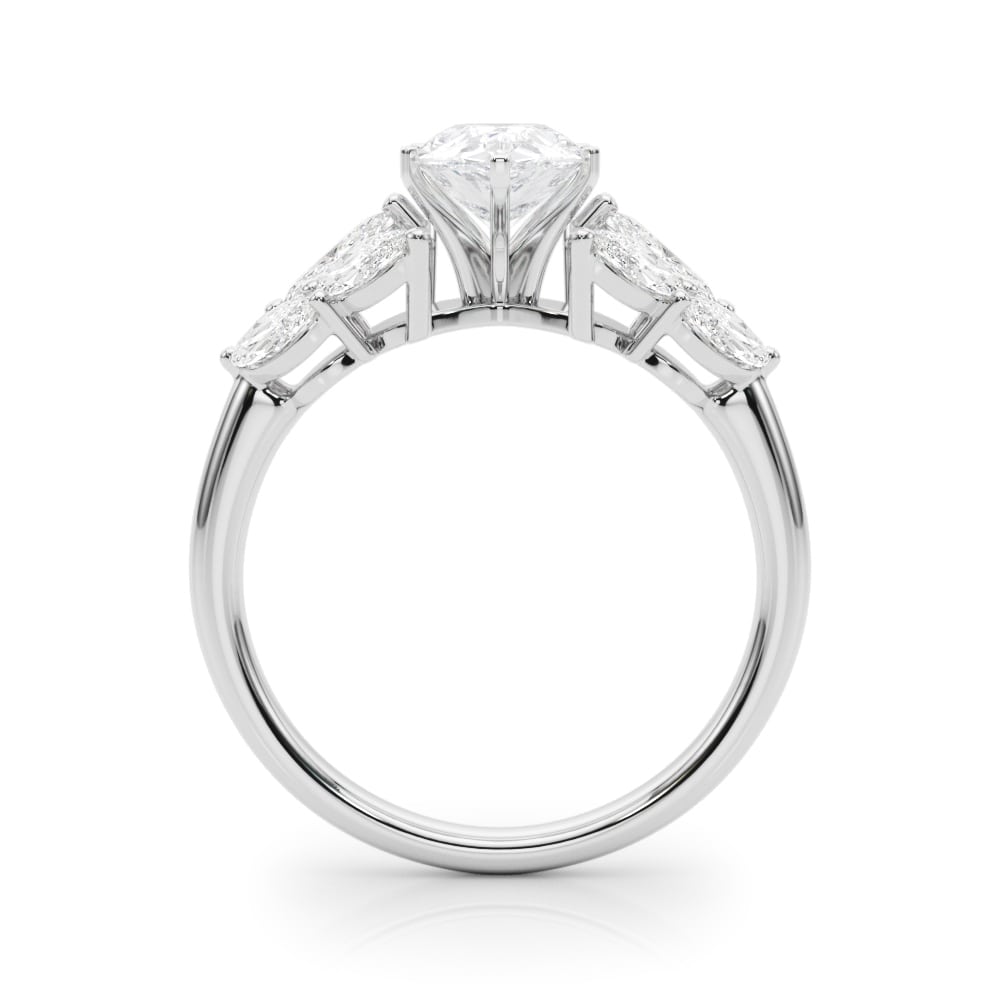 Given Petal lab-grown diamond engagement ring, 14k white gold or platinum#Color_White Gold|Platinum