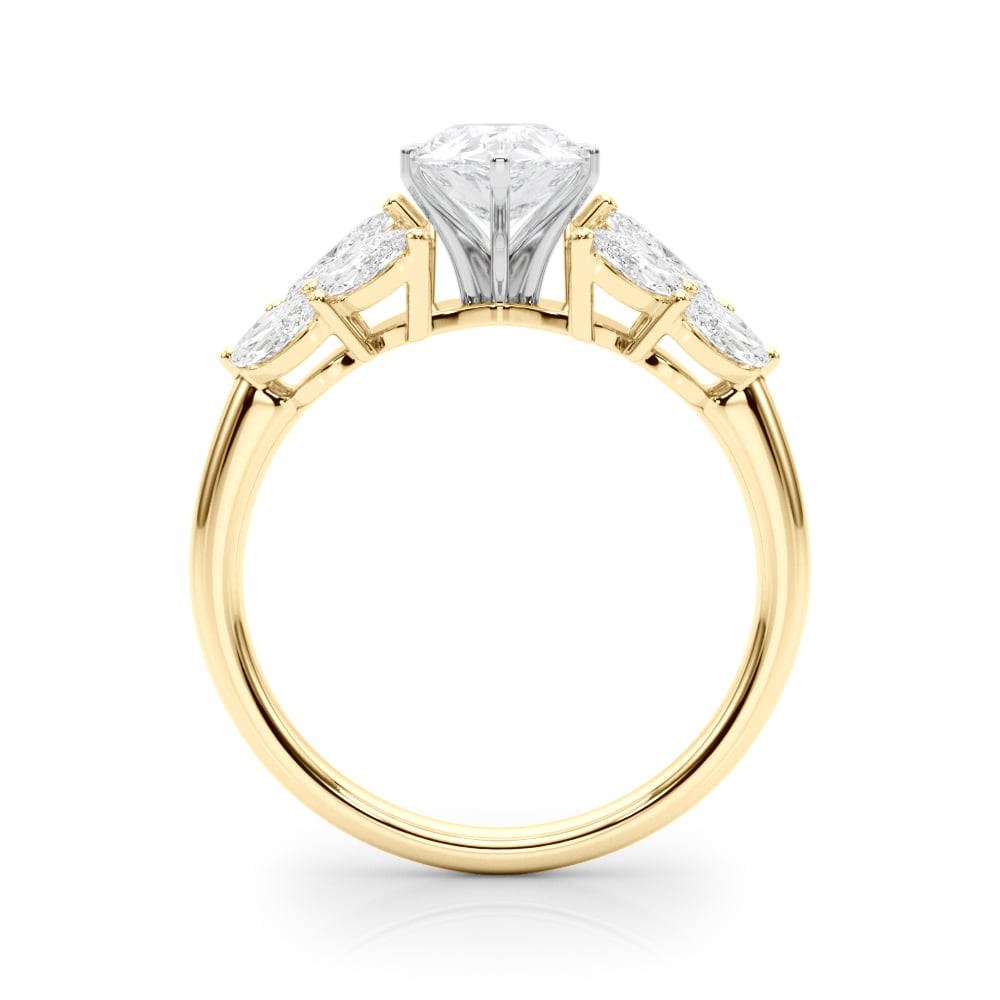 Given Petal lab-grown diamond engagement ring, 14k yellow gold#Color_Yellow Gold
