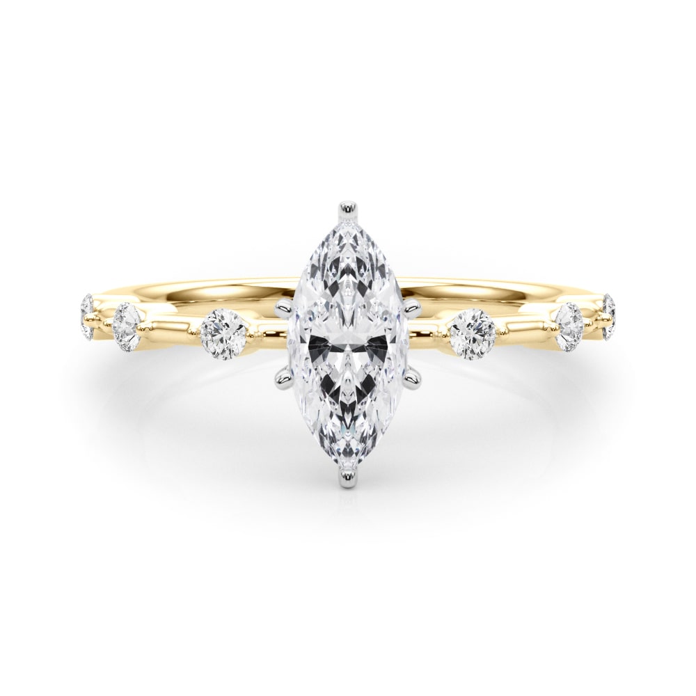 Blessed Petal lab-grown diamond marquise engagement ring, 14k yellow gold#Color_Yellow Gold