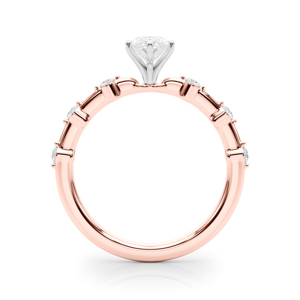 Blessed Petal lab-grown diamond marquise engagement ring, 14k rose gold#Color_Rose Gold