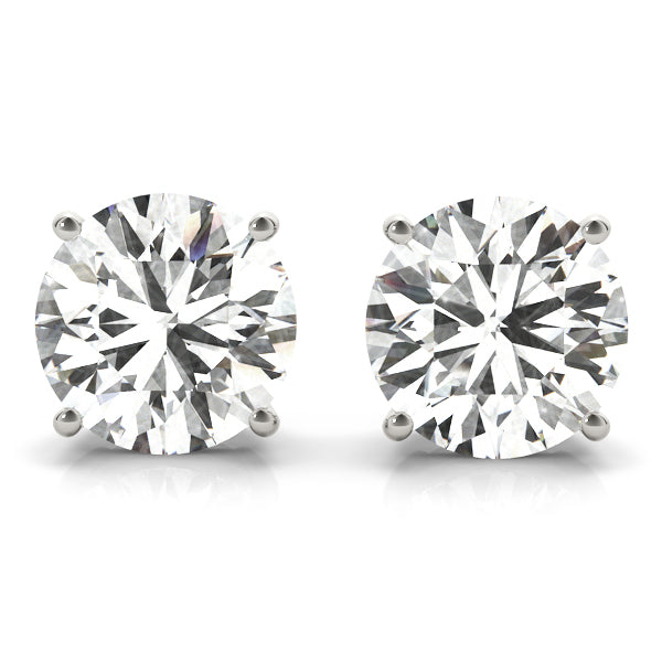 Quiet Glow lab-grown diamond stud earrings, 14k white gold, 0.4 to 0.8 ct#Color_White Gold