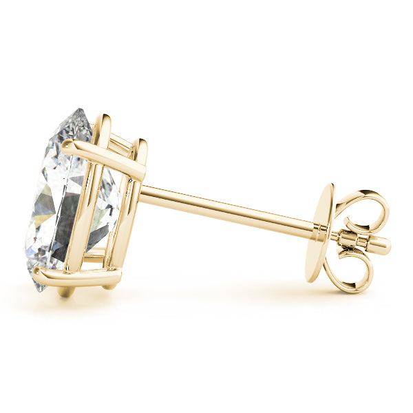 Oval Aura lab-grown diamond oval stud earrings, 14k yellow gold#Color_Yellow Gold