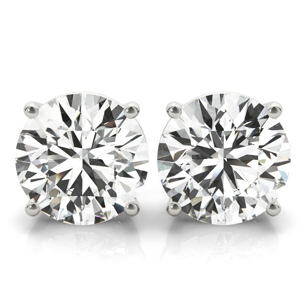 Quiet Glow lab-grown diamond stud earrings, screw back, 14k white gold#Color_White Gold