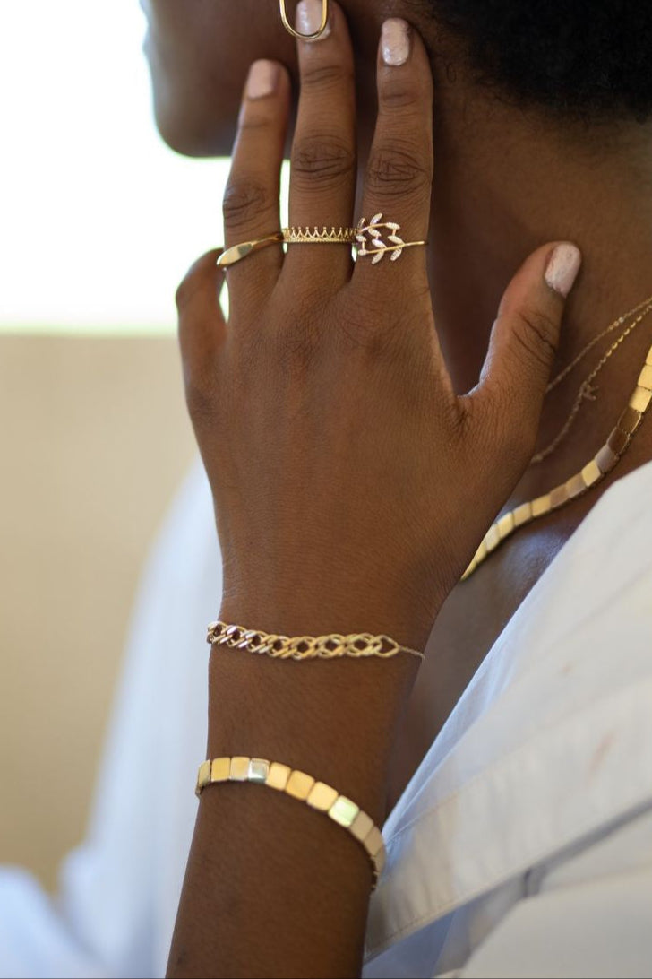 Pledge Links 14k gold link bracelet