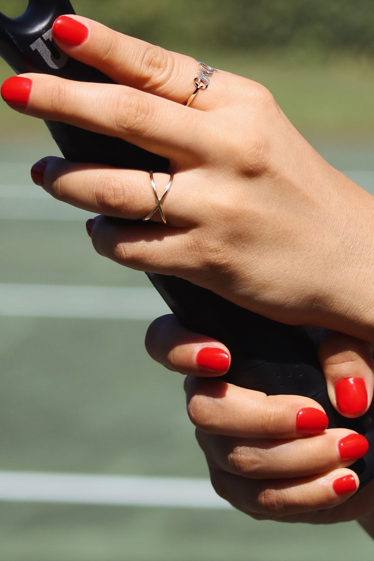 Bound Crossover 14k gold crossover ring