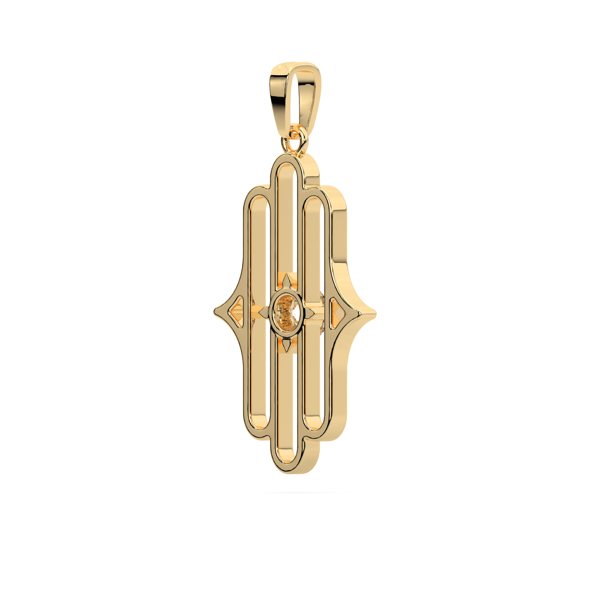 Charmed Star lab-grown diamond star pendant, 14k gold