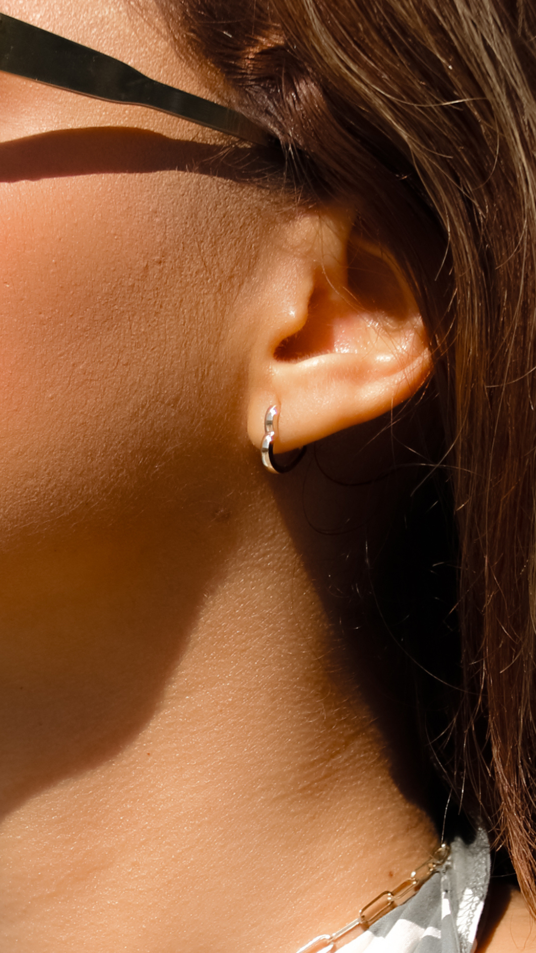 Heart Bound 14k gold heart huggie earrings