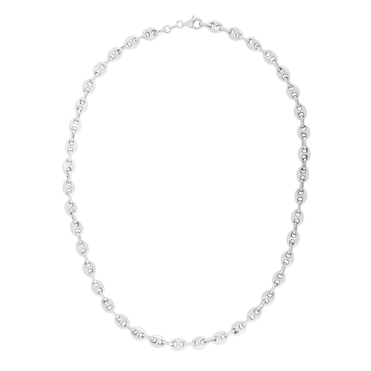 Anchor Mariner sterling silver puffed mariner chain, sterling silver, 6.4mm #Color_Sterling Silver