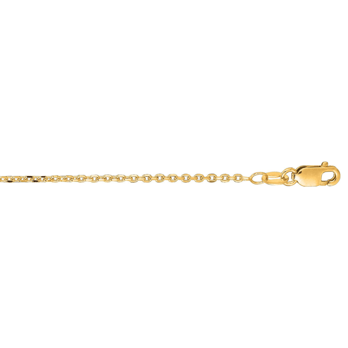 Promise Cable 14k gold cable chain, 14k yellow gold, 1.3mm #Color_Yellow Gold