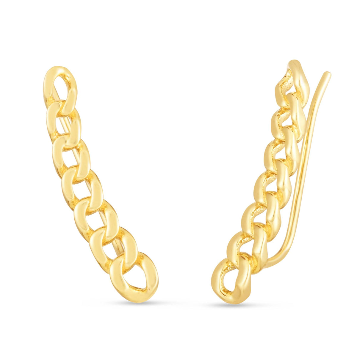 Woven Climb 14k gold ear climbers