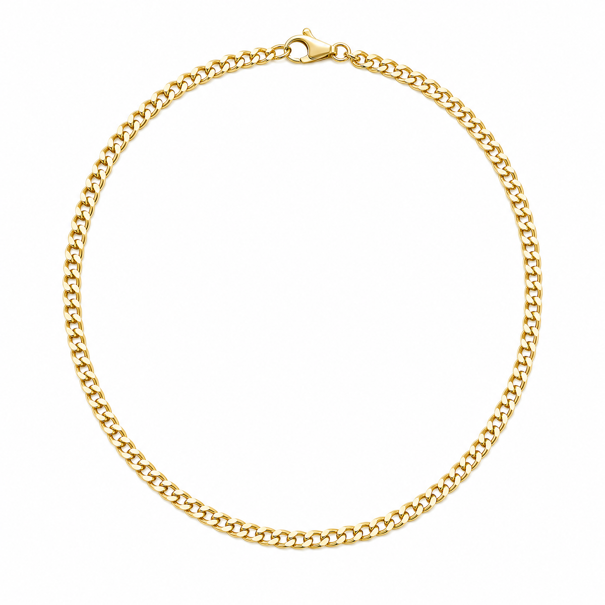 Covenant Curb 14k gold curb chain, full necklace, 14k yellow gold, 2.2mm #Color_Yellow Gold