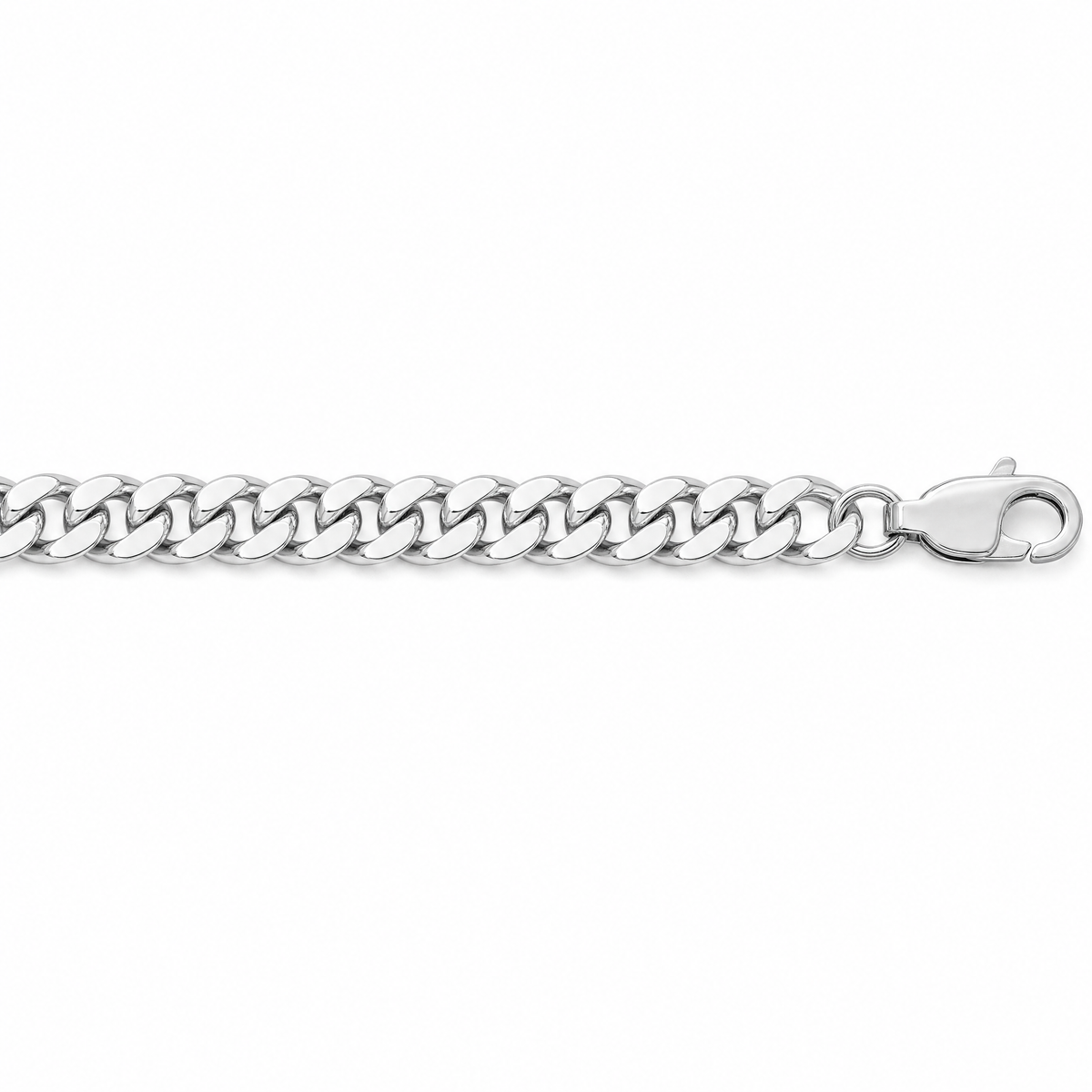 Ledger Cuban sterling silver miami cuban chain, close-up, sterling silver, 4.1mm #Color_Sterling Silver