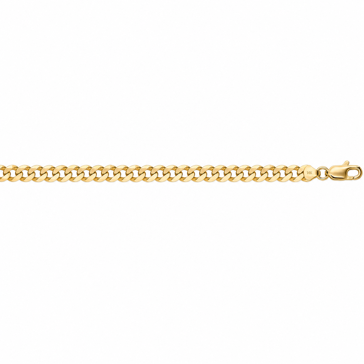 Parcel Curb 14k gold curb chain, close-up, 14k yellow gold, 4.7mm #Color_Yellow Gold