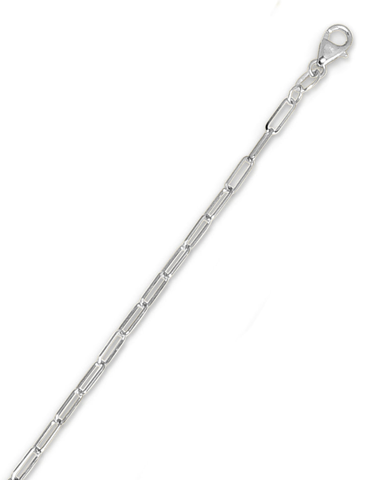 Pledge Link 14k gold paperclip chain, 14k white gold, 2.1mm #Color_White Gold