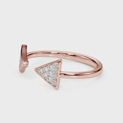Double Favor lab-grown diamond ring, 14k gold