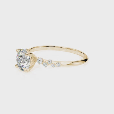 Favored Bloom lab-grown diamond engagement ring, 14k yellow gold#Color_Yellow Gold