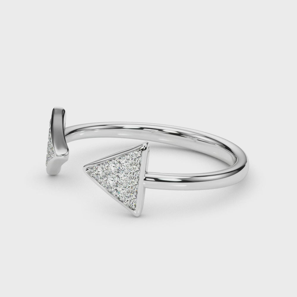 Double Favor lab-grown diamond ring, 14k gold