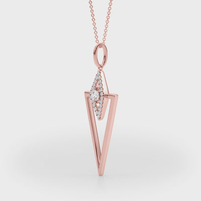 Grace Note lab-grown diamond pendant, 14k gold