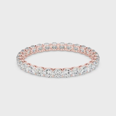 Full Circle lab-grown diamond eternity band, 14k rose gold#Color_Rose Gold