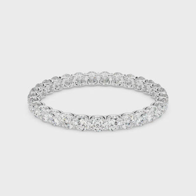 Full Circle lab-grown diamond eternity band, 14k white gold#Color_White Gold