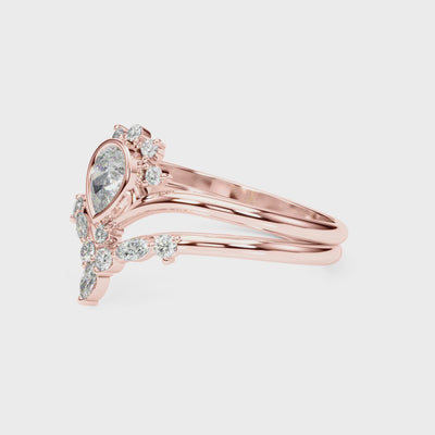 Gathered Bloom lab-grown diamond ring, 14k white gold#Color_White Gold