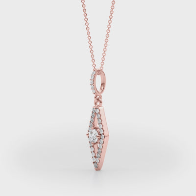 Watchful Charm lab-grown diamond eye pendant, 14k gold