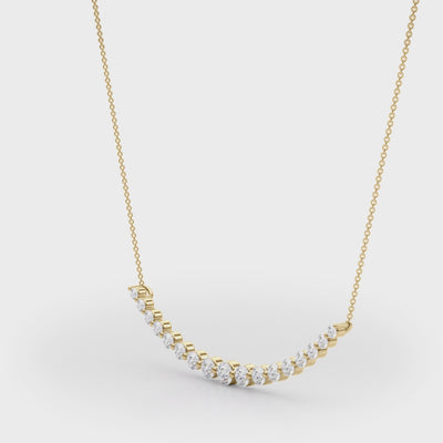 Daybreak Curve lab-grown diamond necklace, 14k yellow gold#Color_Yellow Gold