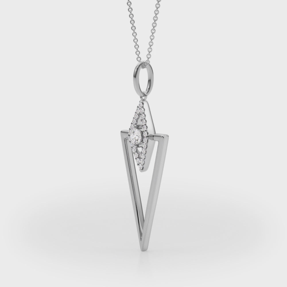 Grace Note lab-grown diamond pendant, 14k gold