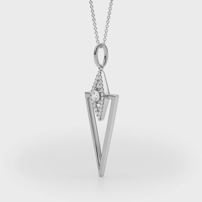 Grace Note lab-grown diamond pendant, 14k gold