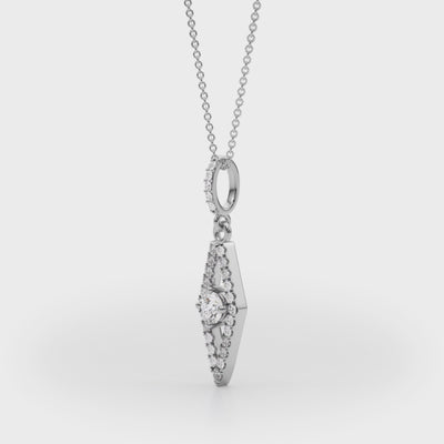 Watchful Charm lab-grown diamond eye pendant, 14k gold