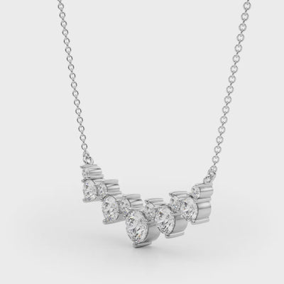 Quiet Balance lab-grown diamond necklace, 14k gold