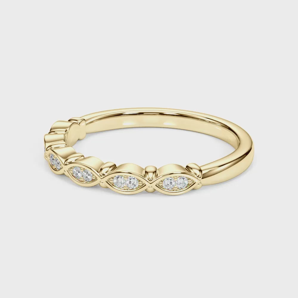 Watchful Grace lab-grown diamond eye band, 14k gold