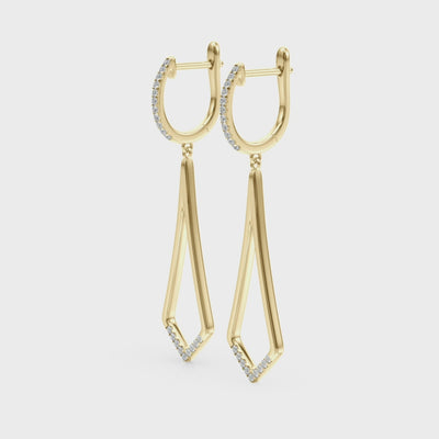 Blessed Drops lab-grown diamond drop earrings, 14k gold