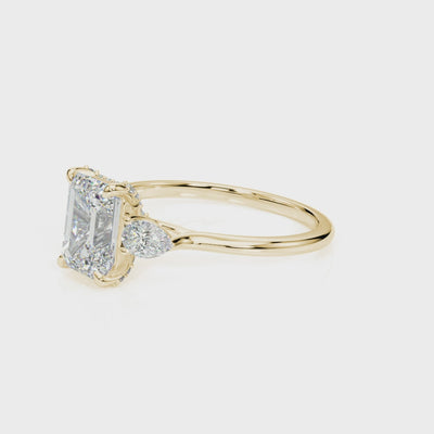 Given Grace lab-grown diamond engagement ring, 14k yellow gold#Color_Yellow Gold