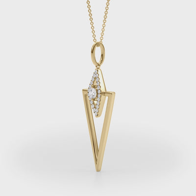 Grace Note lab-grown diamond pendant, 14k gold