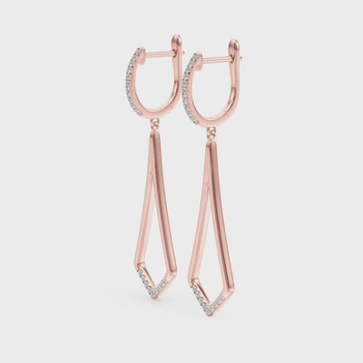Blessed Drops lab-grown diamond drop earrings, 14k gold