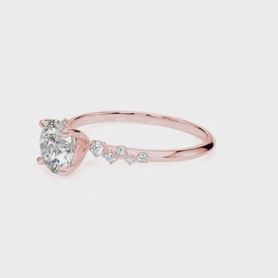 Favored Bloom lab-grown diamond engagement ring, 14k rose gold#Color_Rose Gold