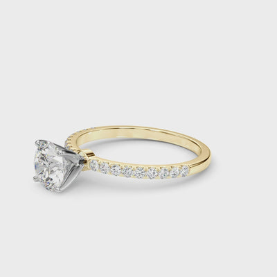 Full Dawn lab-grown diamond engagement ring, 14k yellow gold#Color_Yellow Gold
