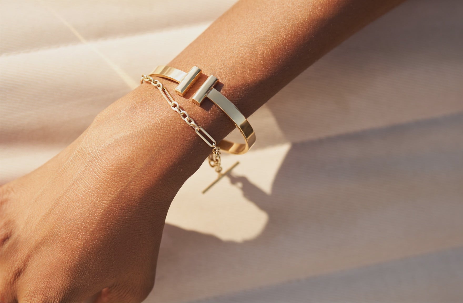 Open Blessing 14k gold open cuff