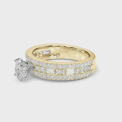The Mazal lab-grown diamond engagement ring, 14k yellow gold#Color_Yellow Gold