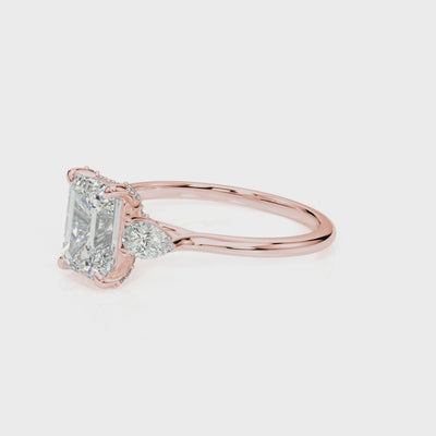 Given Grace lab-grown diamond engagement ring, 14k rose gold#Color_Rose Gold